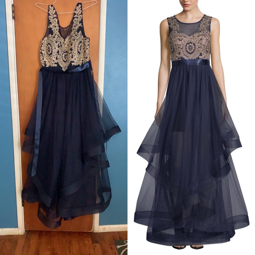 Navy blue formal gown